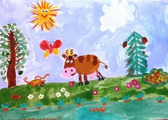 Рисование гуашью