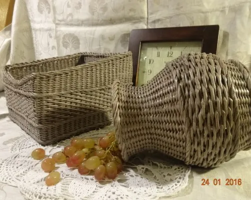 Плетение из бумажной лозы