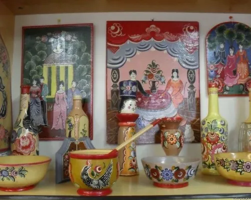 Роспись по дереву (Городец)