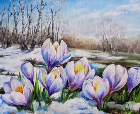 Мастер-класс: Рисование весеннего пейзажа.