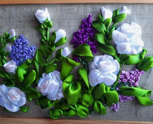 Вязание, вышивка лентами