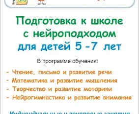Подготовка к школе с нейроподходом