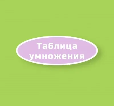 Таблица умножения