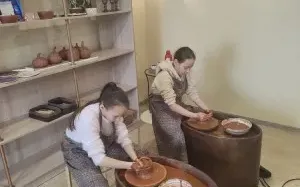 Гончарный круг детский с росписью ангобами
