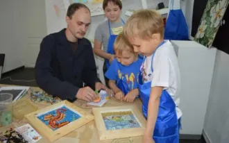 Занятие мозаикой «Частично-мозаично»