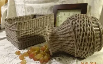 Плетение из бумажной лозы